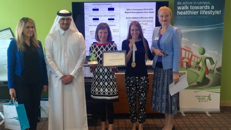 Georgetown University in Qatar takes first place in Be-an-Active-Campus competition