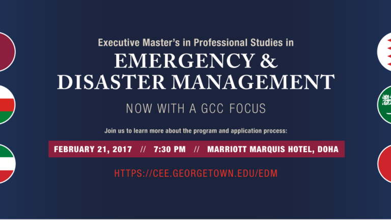 Georgetown Launches New Emergency and Disaster Management Degree, Holds Info Session