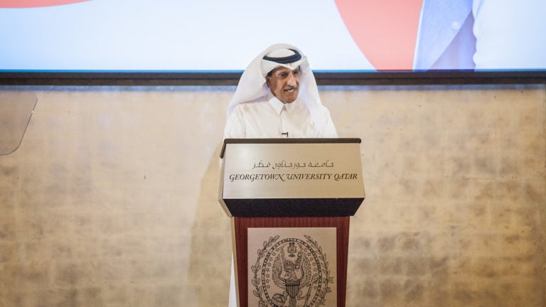 Georgetown Hosts Lecture by H.E. Sheikh Abdullah Al-Thani