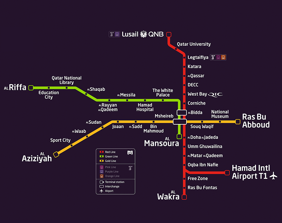 Metro Map Doha Qatar