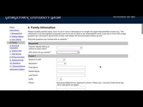 GU-Q Online Application Video Series Episode 3: Family Information