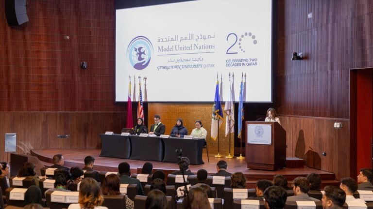 Regional Universities Converge on Georgetown Qatar to Practice Diplomacy and Share Best Practices in Student Learning 